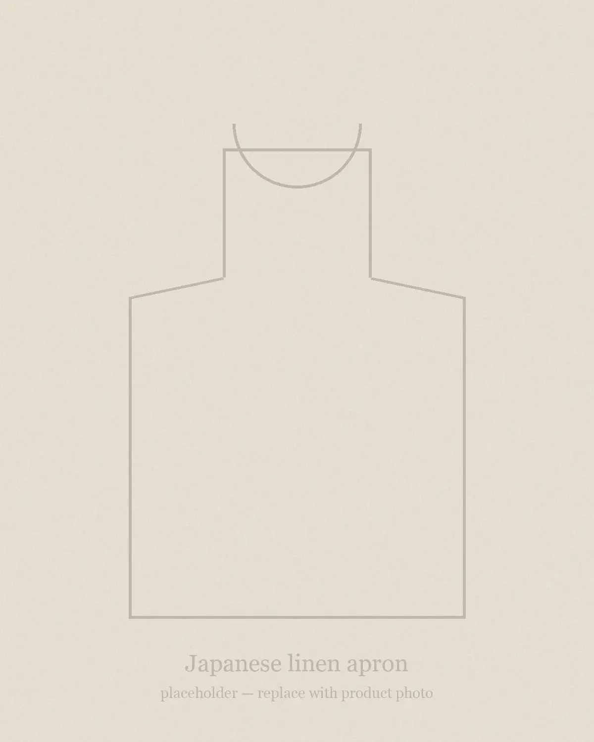 custom japanese linen apron with pinafore cross back and no ties