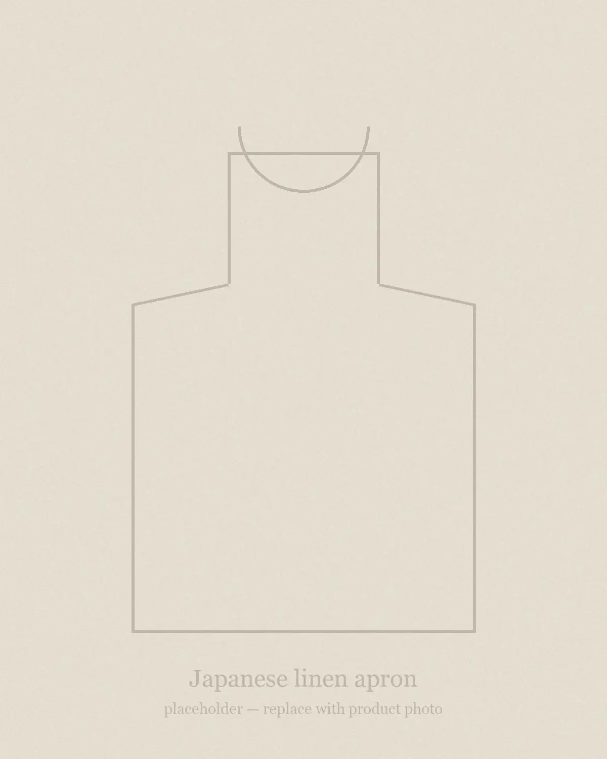 custom japanese linen apron with pinafore cross back and no ties